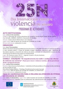 PROGRAMA DE ACTOS CONTRA A VIOLENCIA DE XÉNERO